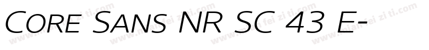 Core Sans NR SC 43 E字体转换